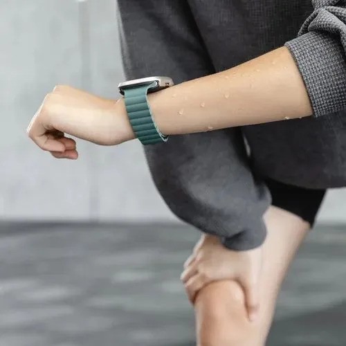 Ремешок для часов SwitchEasy MAW801078PG22 Skin Silicone Magnetic Watch Band (для Apple Watch 38/40/41mm, зеленый)