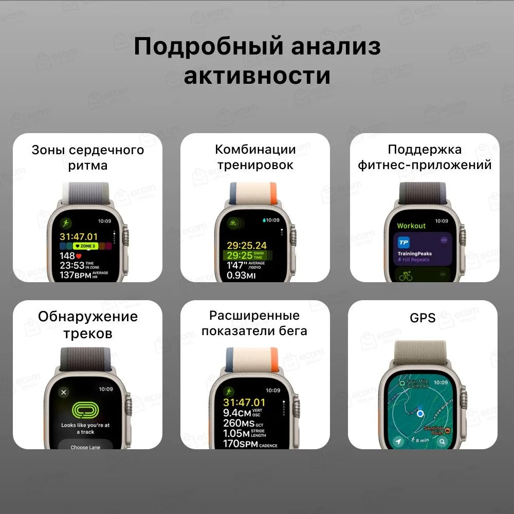 Умные часы Apple Watch Ultra 2 GPS + Cellular Titanium Case with Olive Alpine Loop (49mm, S, оливковый)