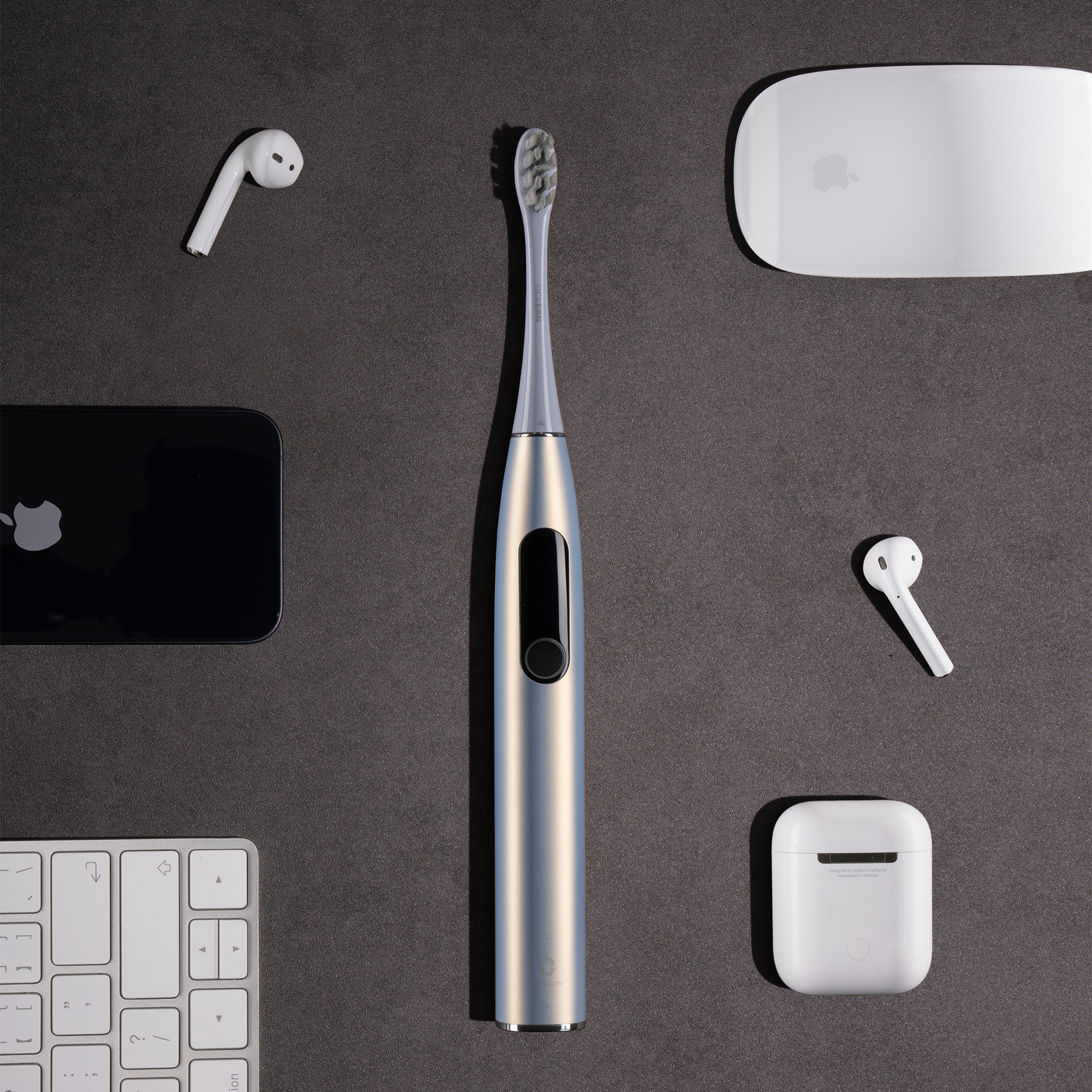 Электрическая зубная щетка Комплект Oclean X Pro Digital (комплект, серебрянный)