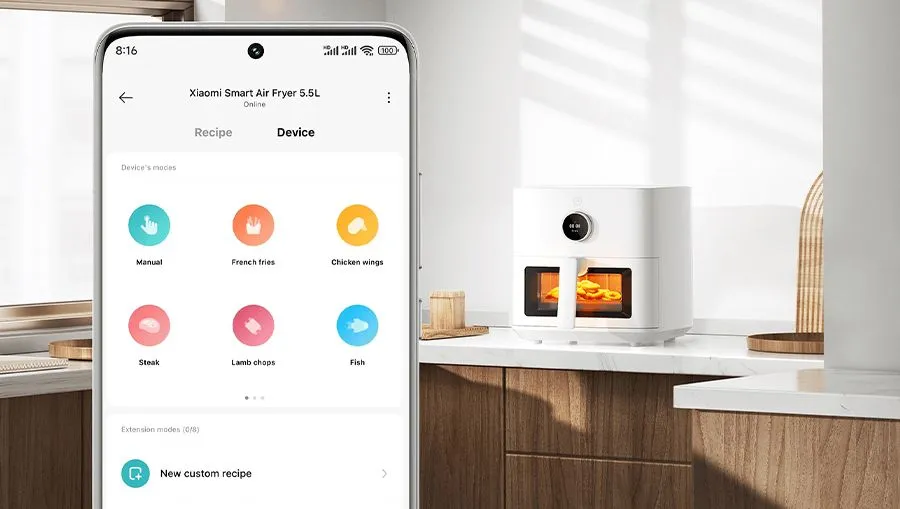 Аэрогриль Xiaomi Smart Air Fryer 5.5L (белый)
