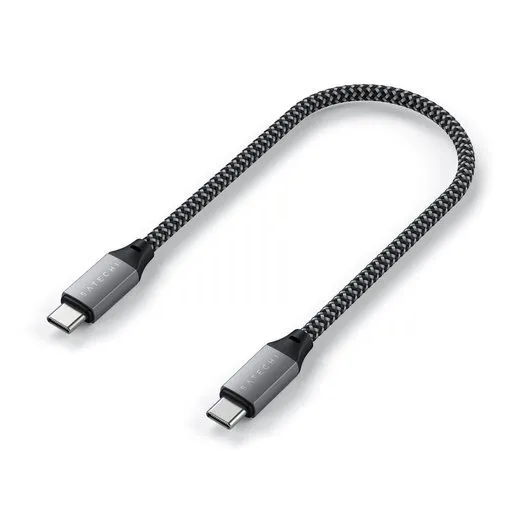 Кабель Satechi USB-C to USB-C Cable (25 см, серый космос)