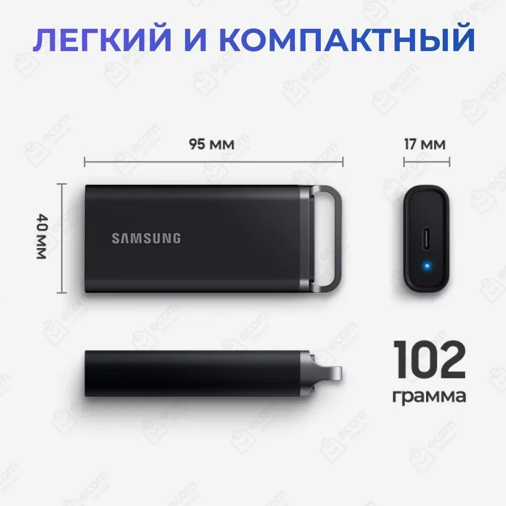 Внешний SSD накопитель Samsung T5 EVO (2 ТБ, черный)