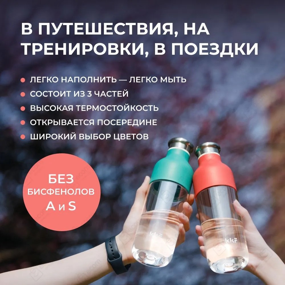 Бутылка для воды Kiss Kiss Fish Meta (фиолетовый)