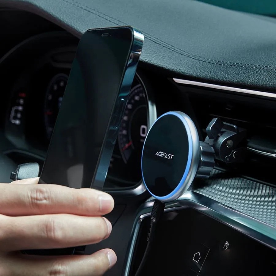 Автомобильное зарядное устройство-держатель ACEFAST D3 (серебристый)