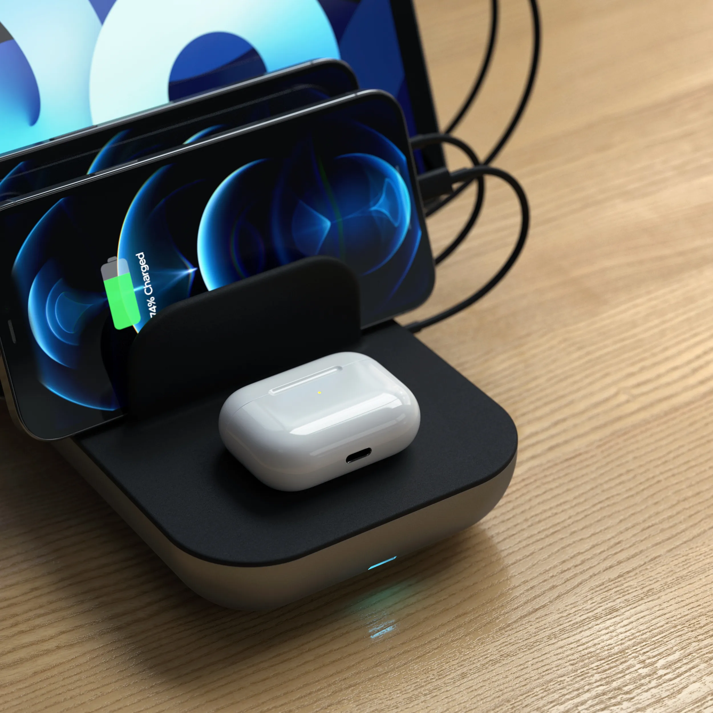 Зарядная станция Satechi Dock5 Multi-Device Charging Station with Wireless Charging (серый)