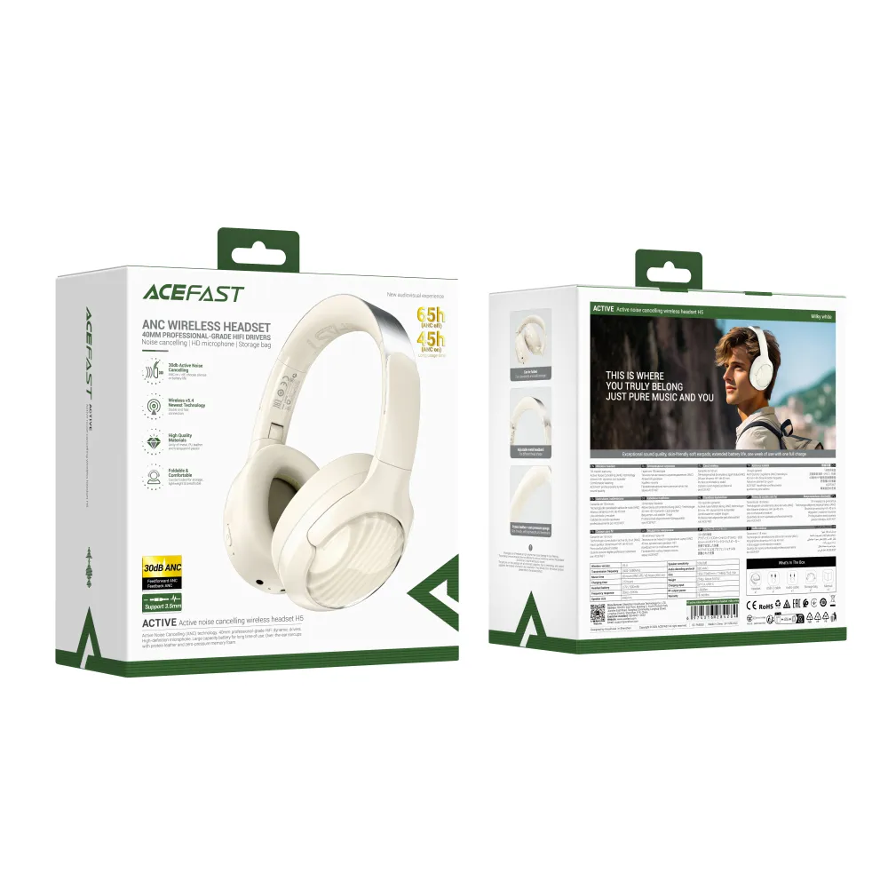 Беспроводные наушники ACEFAST H5 (белый)