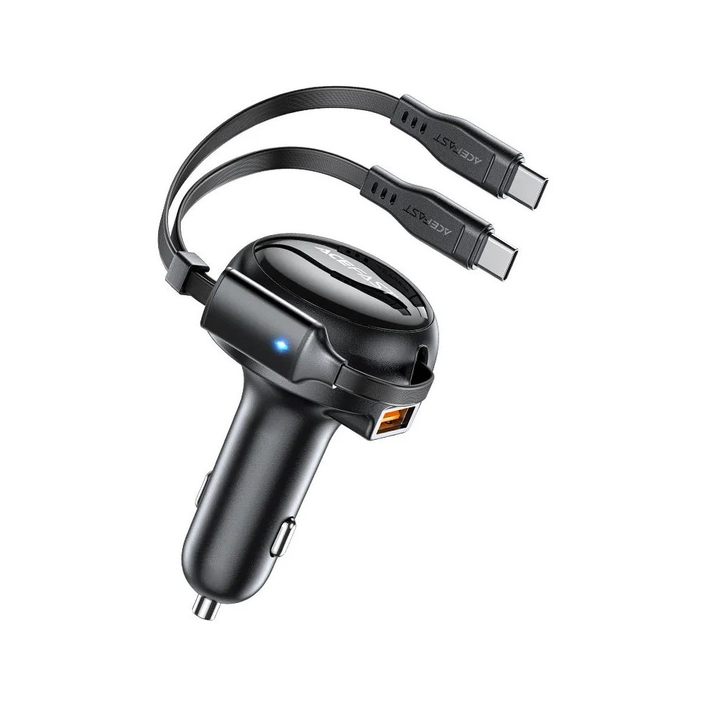 Автомобильное зарядное устройство ACEFAST B13 53W USB-A/2xUSB-C (2-в-1, черный)