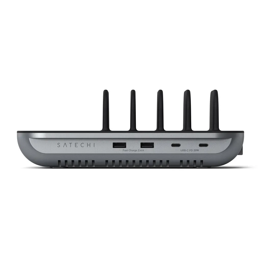 Зарядная станция Satechi Dock5 Multi-Device Charging Station with Wireless Charging (серый)