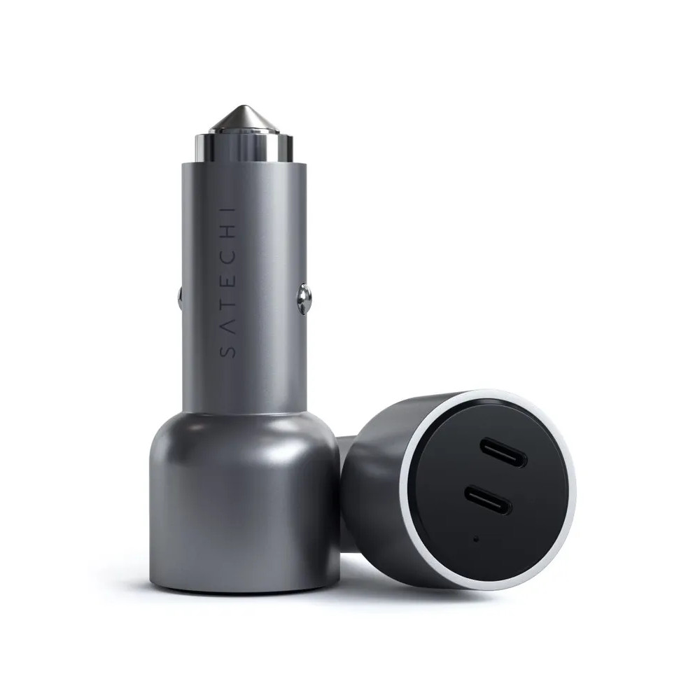 Автомобильное зарядное устройство Satechi 40W Dual USB-C Car Charger (серый)