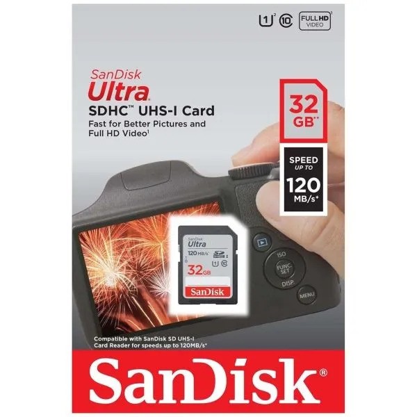 Карта памяти SanDisk Ultra SDHC (32 ГБ, черный)