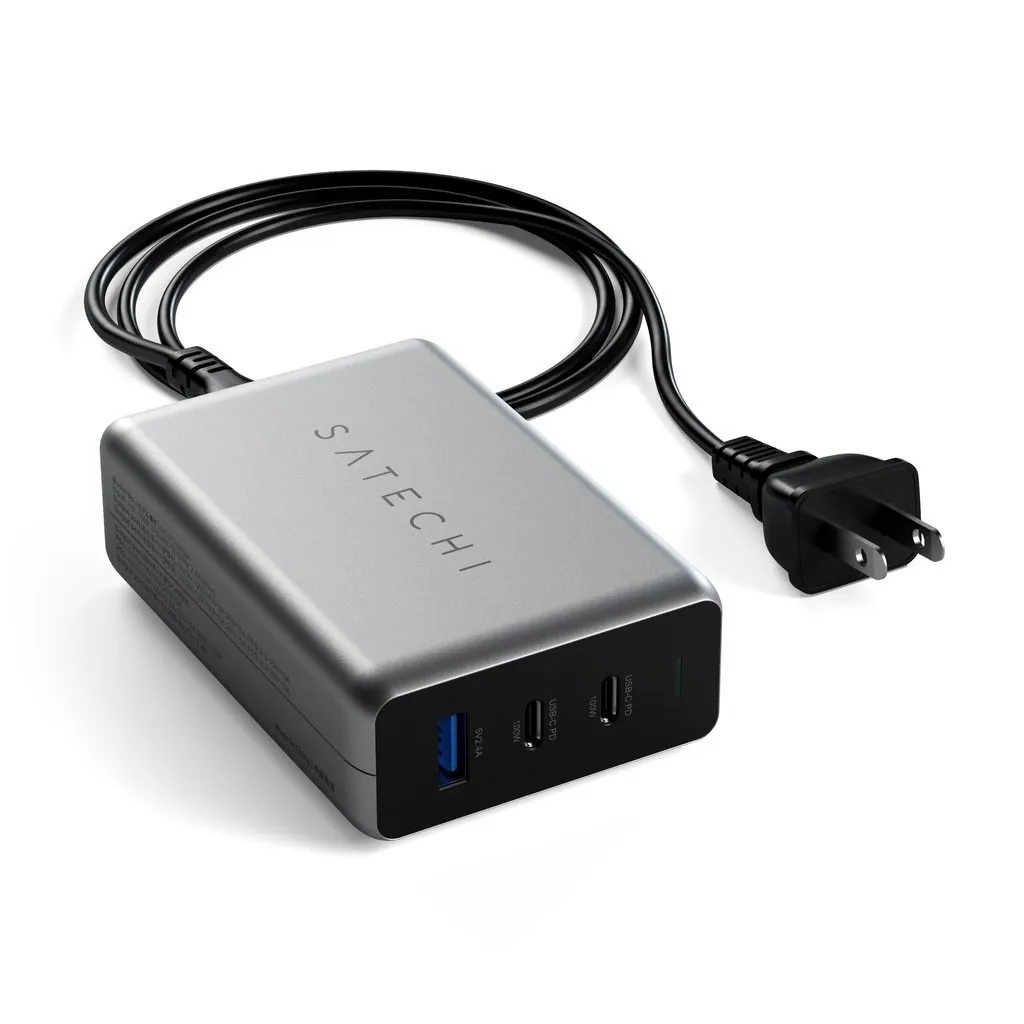 Сетевое зарядное устройство Satechi Compact GaN Charger 100W Type-C PD (серый)
