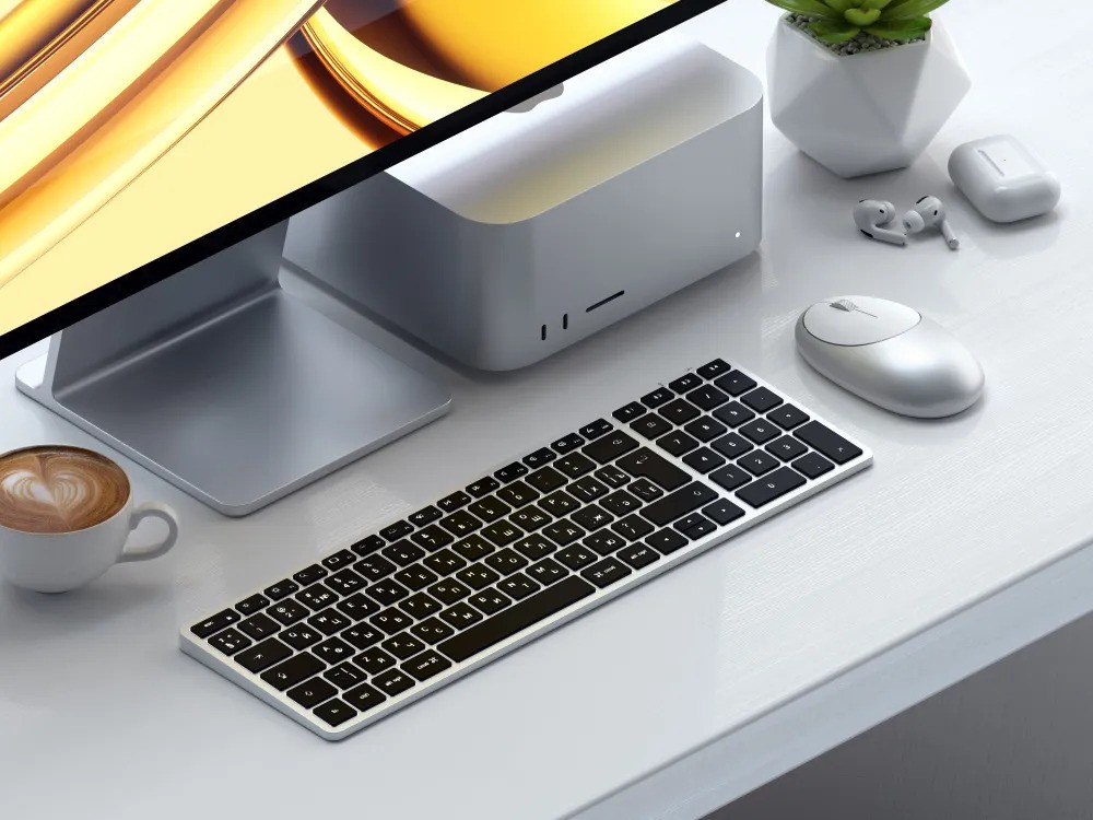 Беспроводная клавиатура Satechi Slim X2 (русская раскладка, серебристый)