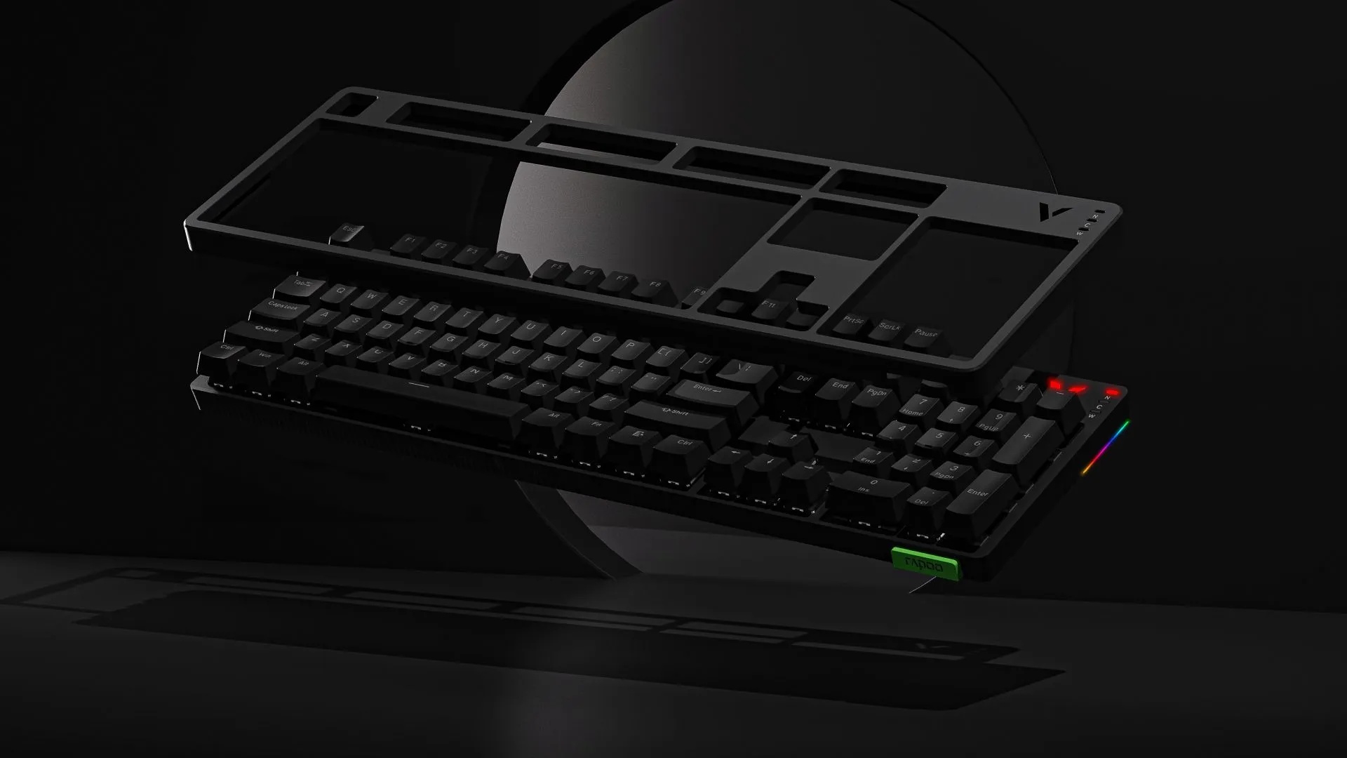 Игровой проводной механический комплект клавиатура+мышь Rapoo V185S (черный)