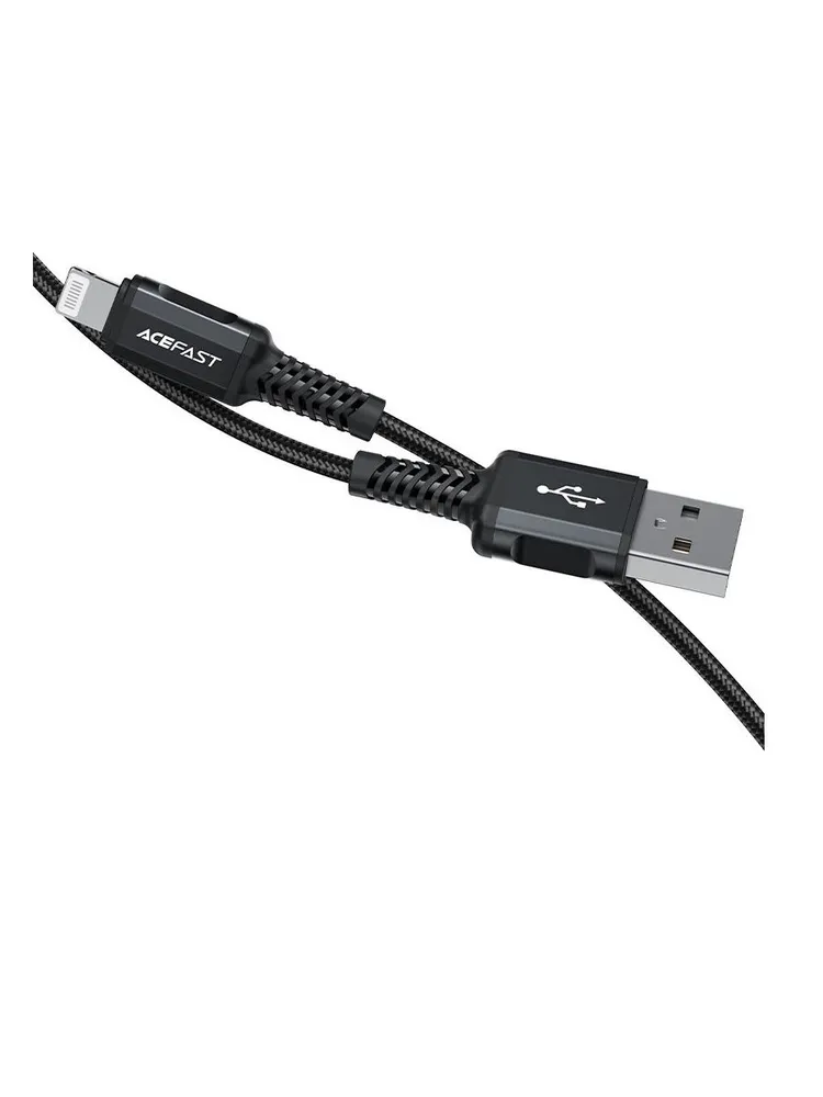 Кабель ACEFAST C4-02 USB-A to Lightning (1.8 м, черный)