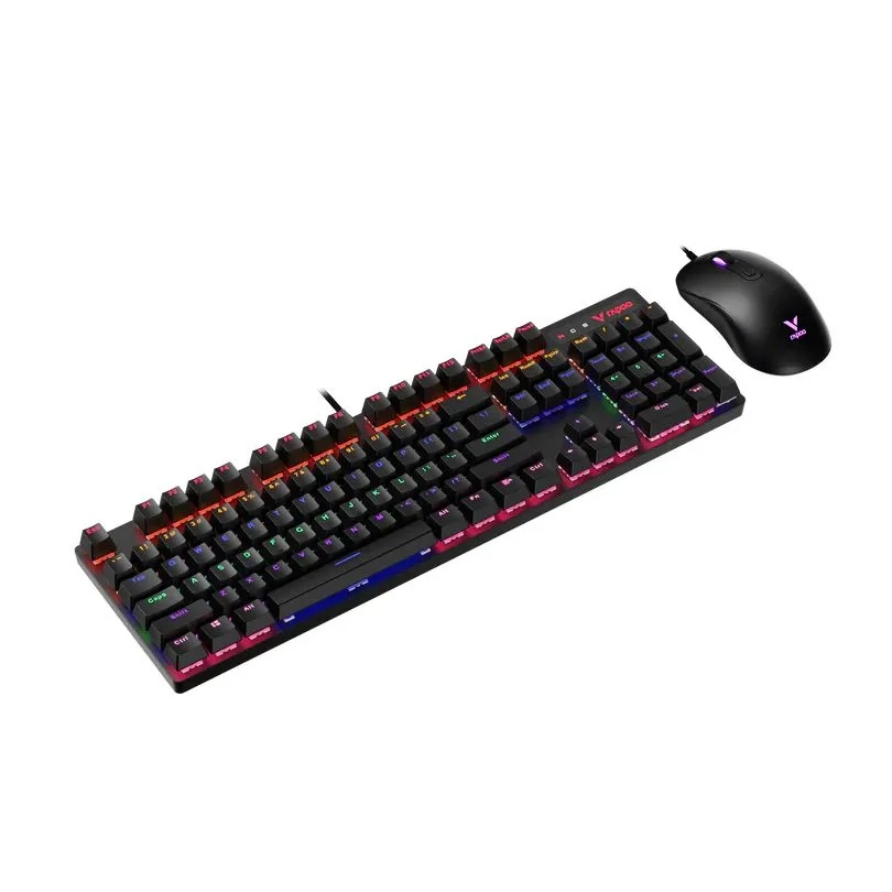 Игровой проводной механический комплект клавиатура+мышь Rapoo V150S (черный)