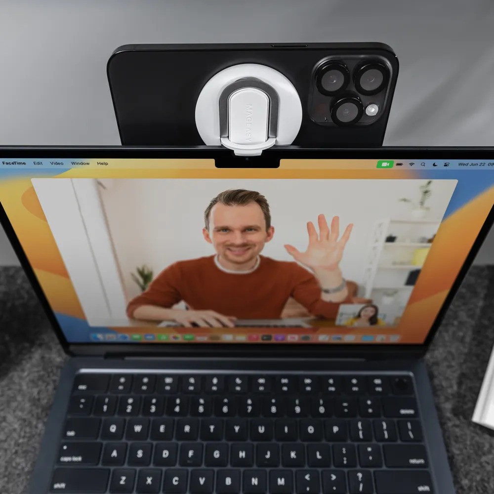 Магнитный держатель SwitchEasy MagLink iPhone Mount with MagSafe (для Apple MacBook/iPhone, белый)