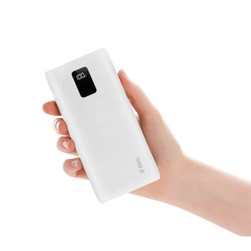 Внешний аккумулятор TTEC PowerSlim Trio LCD 10000 mAh (белый)