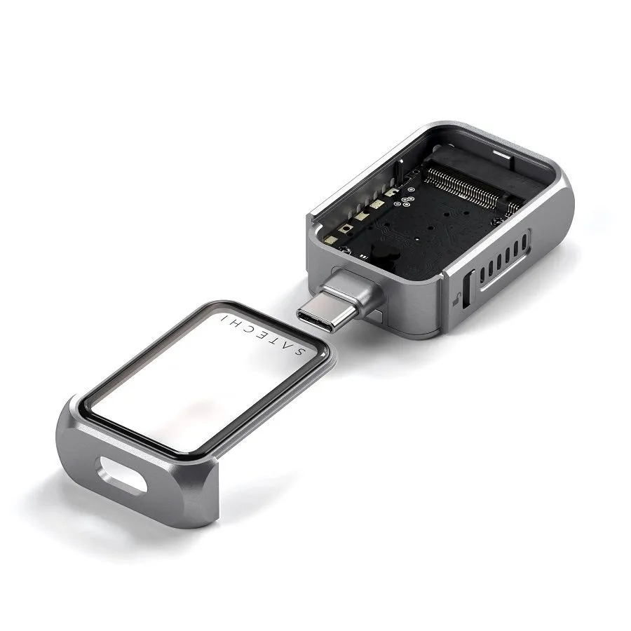 Бокс внешний для жесткого диска Satechi Mini NVMe SSD USB4 Enclosure (серый)
