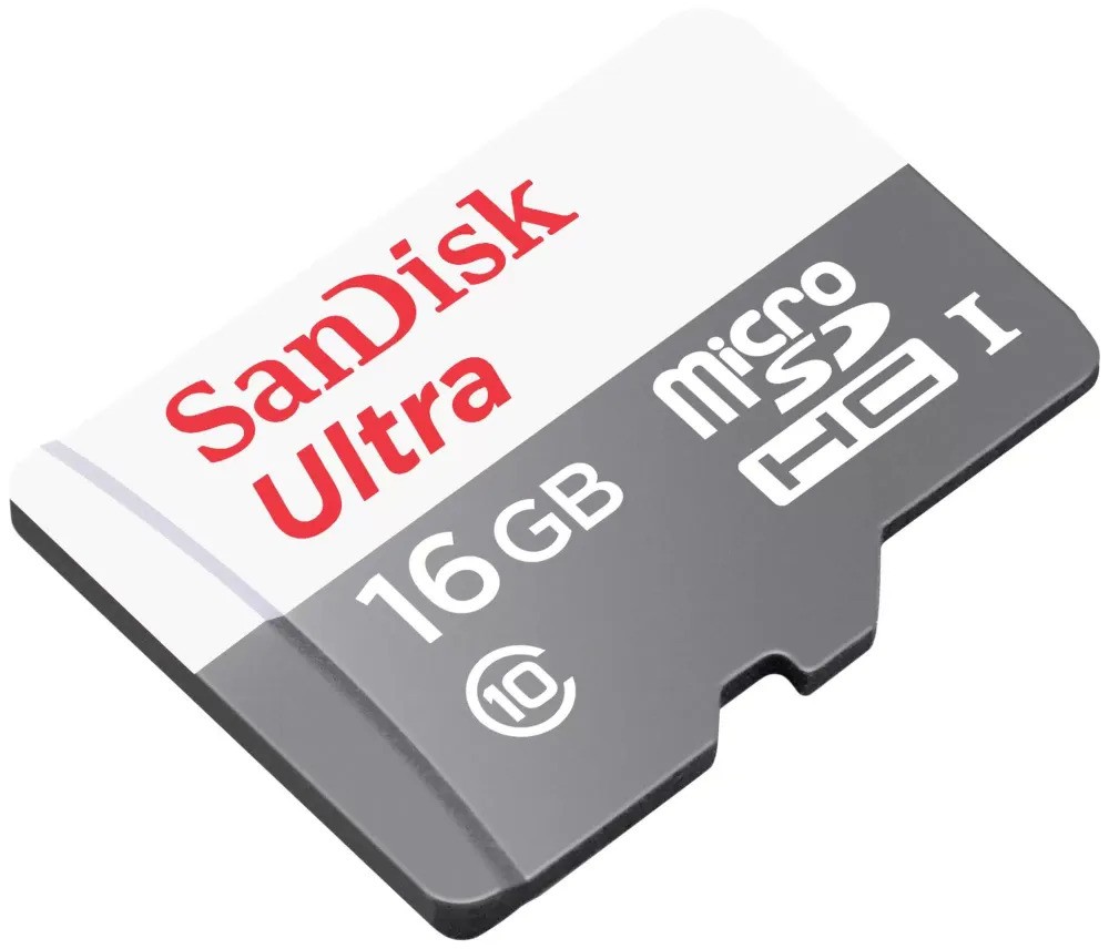 Карта-памяти SanDisk Ultra microSDHC (16 ГБ, серый)
