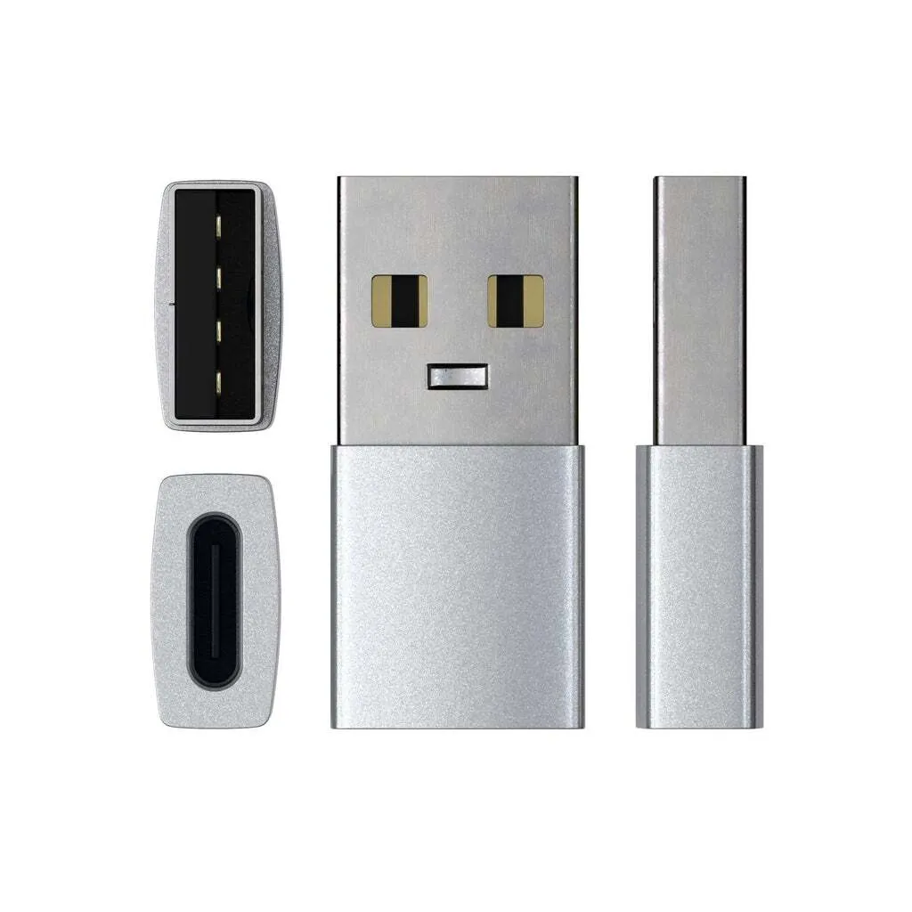 Адаптер Satechi USB Type-A to Type-C (серебристый)