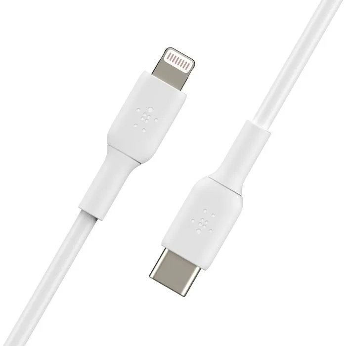 Кабель Belkin BoostCharge USB-C to Lightning Cable (1м, белый)