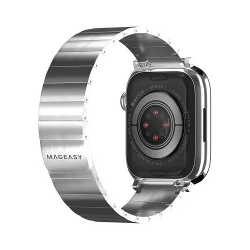 Ремешок для часов из нержавеющей стали SwitchEasy MAW801044SV22 Maestro-M Mag Stainless Steel Watch Loop (для Apple Watch 38/40/41mm, серебристый)