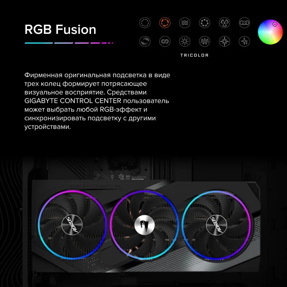 Видеокарта GIGABYTE AORUS GeForce RTX 4070 Ti SUPER MASTER 16G