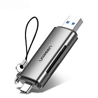 Картридер UGREEN CM185 (серый)