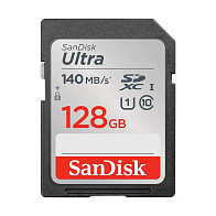 Карта памяти SanDisk Ultra microSDXC UHS-I (128 ГБ, черный)