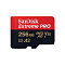 Карта памяти SanDisk Extreme Pro microSDXC (256 ГБ, черный/красный)
