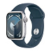 Умные часы Apple Watch Series 9 GPS Silver Aluminium Case with Storm Blue Sport Band (45mm, S/M, синий)