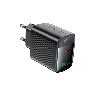 Зарядное устройство ACEFAST A106 P45W Gan USB-C+USB-A (черный)