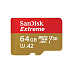 Карта памяти SanDisk Extreme microSDXC (64 ГБ, красный/золотой)