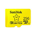 Карта памяти SanDisk microSDXC UHS-I (256 ГБ, для Nintendo Switch, желтый)