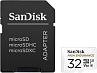 Карта памяти SanDisk High Endurance microSDHC (32 ГБ, с SD адаптером, белый)