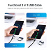 Кабель UGREEN US177 USB-A to Micro USB + USB Type-C (1м, черный)
