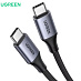 Кабель UGREEN US535 USB-C to USB-C 240WPD Fast Charging Cable (1м, серый)