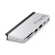 Хаб двойной Satechi Dual USB-C Hub For Surface Pro 9 (серебристый)