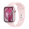 Умные часы Apple Watch Series 9 GPS Pink Aluminium Case with Light Pink Sport Band (45mm, M/L, розовый)