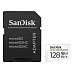Карта памяти SanDisk High Endurance microSDHC (128 ГБ, с SD адаптером, белый)