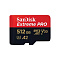 Карта памяти SanDisk Extreme Pro microSDXC (512 ГБ, черный/красный)