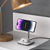Беспроводное зарядное устройство-подставка Satechi Magnetic 2-in-1 Wireless Charging Stand (серый космос)