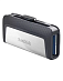 Флеш-накопитель SanDisk Ultra Dual Drive (256 ГБ, серебристый)