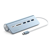 Хаб Satechi Type-C Aluminum USB Hub & Micro/SD Card Reader with Cable (синий)