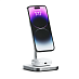 Беспроводное зарядное устройство-подставка Satechi Magnetic 2-in-1 Wireless Charging Stand (серый космос)