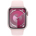 Умные часы Apple Watch Series 9 GPS Pink Aluminium Case with Light Pink Sport Band (41mm, S/M, розовый)