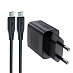 Зарядное устройство ACEFAST A82 PD20W GaN USB-C (с кабелем USB-C на USB-C, черный)