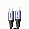 Кабель UGREEN US535 USB-C to USB-C 240WPD Fast Charging Cable (1м, серый)