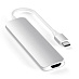 Адаптер Satechi Slim Aluminum Type-C Multi-Port Adapter with Type-C Charging Port (серебристый)