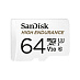 Карта памяти SanDisk High Endurance microSDHC (64 ГБ, с SD адаптером, белый)